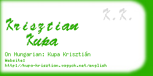 krisztian kupa business card